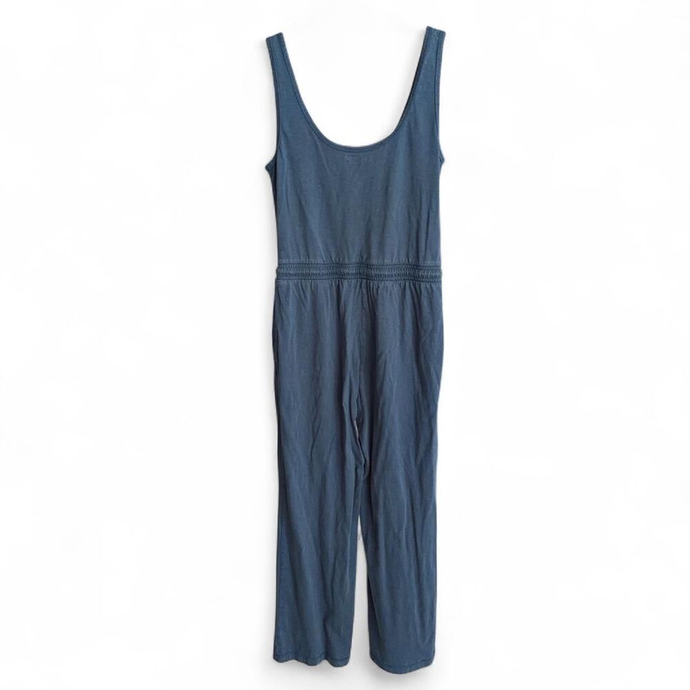 Faherty "Terra" Organic Cotton Jumpsuit in Slate Blue Size M - Picture 5 of 11